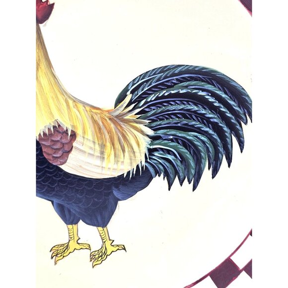Vintage Rooster Ceramic Decorative Wall Plate Kitchen Farmhouse Art - Picture 3 of 8